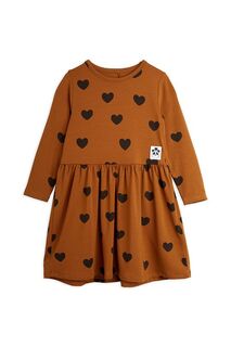 Детское платье Mini Rodini, коричневый