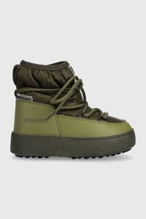 Детские зимние ботинки Moon Boot 34300300 MB JTRACK LOW NYLON WP, зеленый