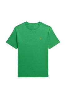 Детская хлопковая футболка Polo Ralph Lauren, зеленый
