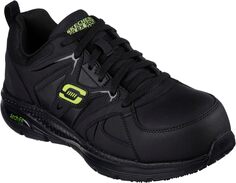 Кроссовки Arch Fit SR - Sellian Alloy Toe SKECHERS Work, цвет Black/Lime