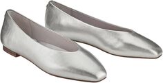 Балетки Crane Leather Flat Birdies, цвет Silver