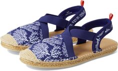 Сандалии на плоской подошве Seafarer Slingback Water Shoe Sea Star Beachwear, цвет Navy Coastal Coral