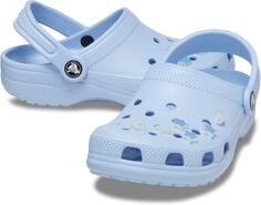 Сабо Classic Clog - Seasonal Graphic Crocs, цвет Blue Calcite/Stars &amp; Moon