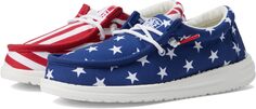 Кроссовки Wally Patriotic Slip-On Casual Shoes Hey Dude, цвет American Flag
