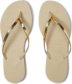 Шлепанцы You Metallic Flip Flop Sandal Havaianas, цвет Golden Sand Metallic