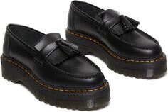 Лоферы Adrian Quad Leather Platform Loafers Dr. Martens, цвет Black Smooth