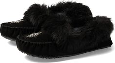 Тапочки Street Moccasin Manitobah Mukluks, цвет Black/Noir Suede 2