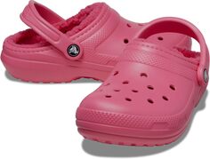 Сабо Classic Lined Clog Crocs, цвет Hyper Pink