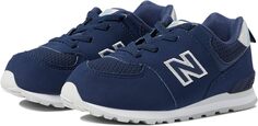 Кроссовки 574 Bungee Lace New Balance, цвет Natural Indigo/White