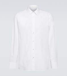 Рубашка julio из хлопкового поплина The Row, белый