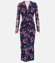 Платье миди из джерси с принтом hades Diane Von Furstenberg, мультиколор