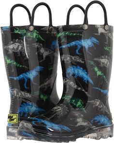 Резиновые сапоги Lighted Rain Boots Western Chief, цвет Dinosaur Friends