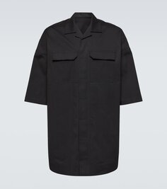 Рубашка magnum tommy из поплина с добавлением хлопка Rick Owens, черный