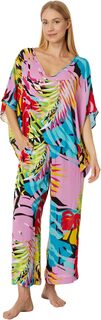 Пижамный комплект из мятого кафтана Bora Bora N by Natori, цвет Pink Multi
