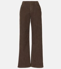 Вельветовые брюки широкого кроя eglitta The Row, коричневый