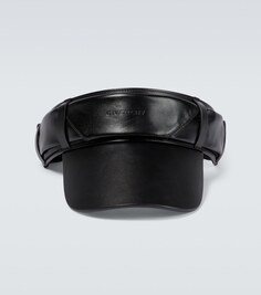 Кожаный козырек с логотипом Givenchy, черный