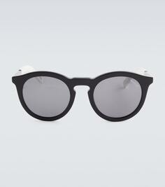 Круглые солнцезащитные очки Moncler, черный
