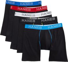 Трусы-боксеры Ultimate из хлопка стрейч, 5 шт. Hanes, черный