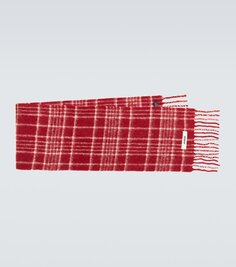 Клетчатый шарф l&apos;écharpe carro из смесовой шерсти Jacquemus, красный