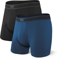 Комплект трусов-боксеров Daytripper, 2 шт. SAXX UNDERWEAR, цвет Black/City Blue Heather