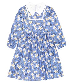 Хлопковое платье с цветочным принтом Paade Mode, синий