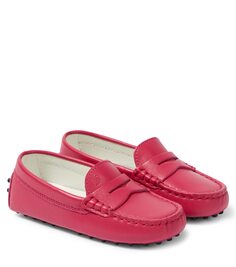 Кожаные мокасины gommino Tod&apos;S Junior, розовый