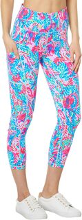 Леггинсы с высокой посадкой UPF 50+ Lilly Pulitzer, цвет Surf Blue Flim Flam