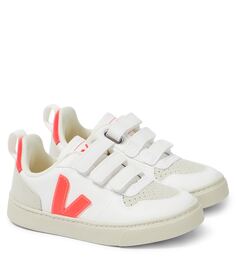 Кроссовки v-10 из искусственной кожи Veja Kids, белый