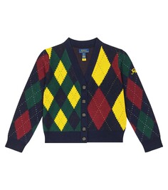 Кардиган с узором аргайл Polo Ralph Lauren Kids, мультиколор