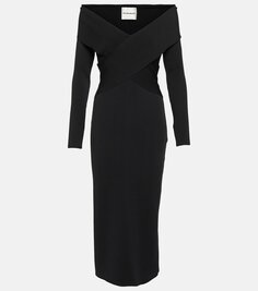 Платье миди из джерси Roland Mouret, черный