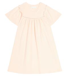 Хлопковое платье Chloé Kids, розовый