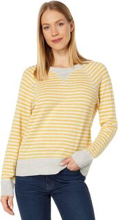 Толстовка с круглым вырезом из органического хлопка, свитер в полоску L.L.Bean, цвет Goldenrod L.L.Bean®