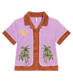 Махровая рубашка august с цветными блоками Zimmermann Kids, мультиколор