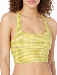 Сангрия Бюстгальтер в клетку Madewell, цвет Citrus Lime