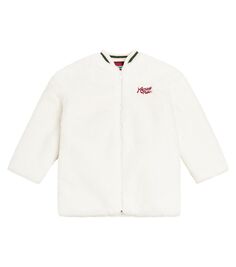 Шуба из искусственного меха Kenzo Kids, белый