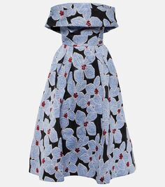 Платье миди georgina с цветочной вышивкой Rebecca Vallance, мультиколор