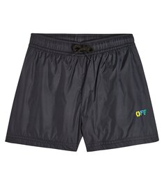 Плавки diag цвета радуги Off-White Kids, черный