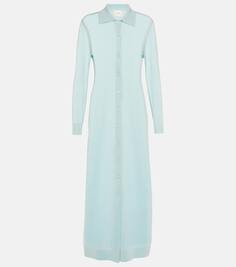 Кашемировое платье-рубашка erika Lisa Yang, синий