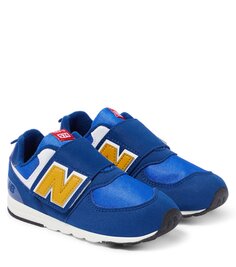 Кроссовки 574 new-b на липучке New Balance Kids, синий