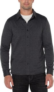 Рубашка-поло Knit Button Up Long Sleeve Shirt Liverpool Los Angeles, цвет Black Multi