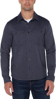Рубашка-поло Knit Button Up Shirt Liverpool Los Angeles, цвет Navy/Grey Multi