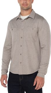 Рубашка-поло Knit Button Up Shirt Liverpool Los Angeles, цвет Maple/Ivory Mul