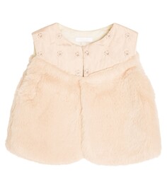 Детский жилет из искусственного меха Chloé Kids, розовый