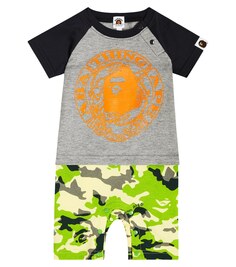 Хлопковое боди baby milo Bape Kids, мультиколор