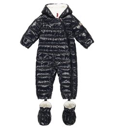 Утепленный зимний комбинезон baby indro Moncler Enfant, синий