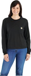 Легкая футболка свободного кроя с длинными рукавами и карманами и круглым вырезом Carhartt, черный