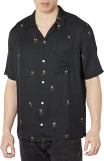 Эмотивная рубашка с коротким рукавом AllSaints, цвет Jet Black