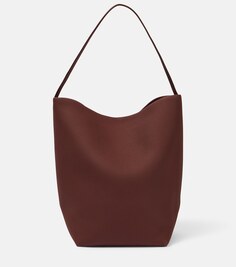 Большая кожаная сумка-тоут N/s park large leather, коричневый