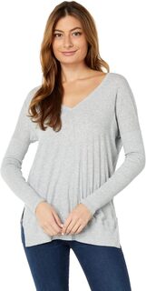 Футболка Rib Mix с V-образным вырезом bobi Los Angeles, цвет Heather Grey