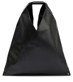 Японская сумка-тоут среднего размера из искусственной кожи. Mm6 Maison Margiela, черный